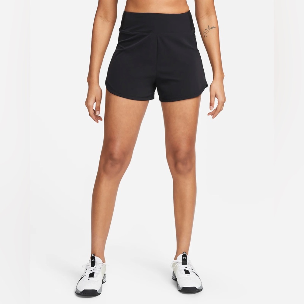 Nike Bliss Women Dri-FIT Fitness High-Waisted 3" Brief-Lined Shorts in Black XS